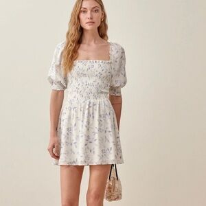 Reformation // Elle Smocked Mini Dress